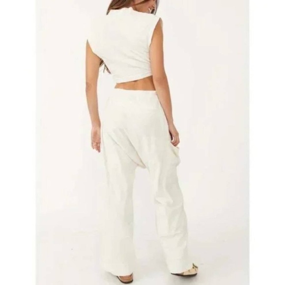 NEW Free People Island Crop Top and Wide Leg Pant Set Size XS - Picture 2 of 9